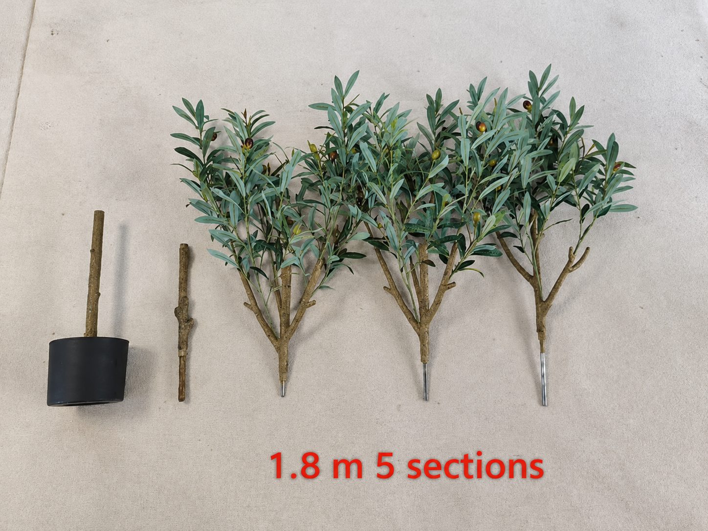 Artificial olive tree knock-down packing, 1.8 m, 5 sections