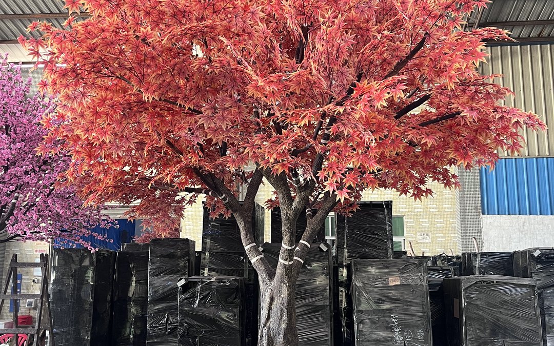 Giant artificial eucalyptus tree lead times for 6-10 m installs: CAD submittals, shop drawing approval, per-section weights and installation sequencing.