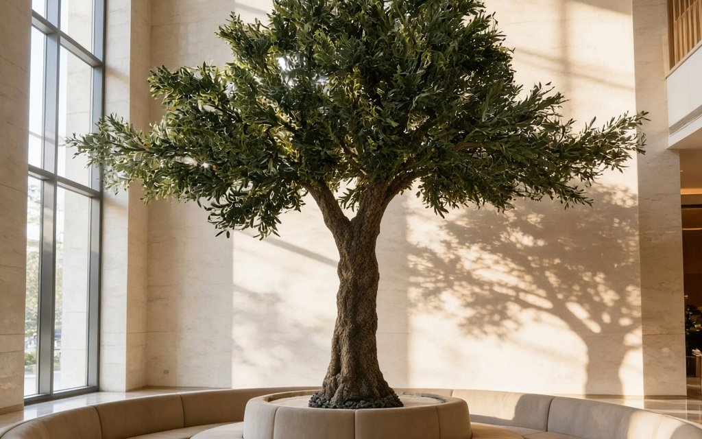 Why MOQ on a mixed atrium package follows the number of production setups, not the tree count, and how to collapse heights, finishes and fire classes.